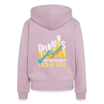 Data Scientist - Women's Premium Organic Zip Hoodie - dusky pink - Back - Julia (174cm)