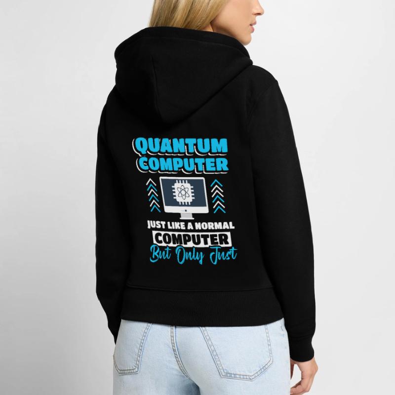 Quantencomputer Quantum Computing Frauen Premium Bio Zip Hoodie