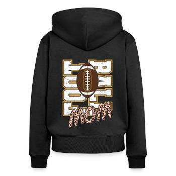 Football Maman Joueur de football américain Sports - Sweat à capuche zippé Premium bio Femme - noir - Dos - Julia (174cm)