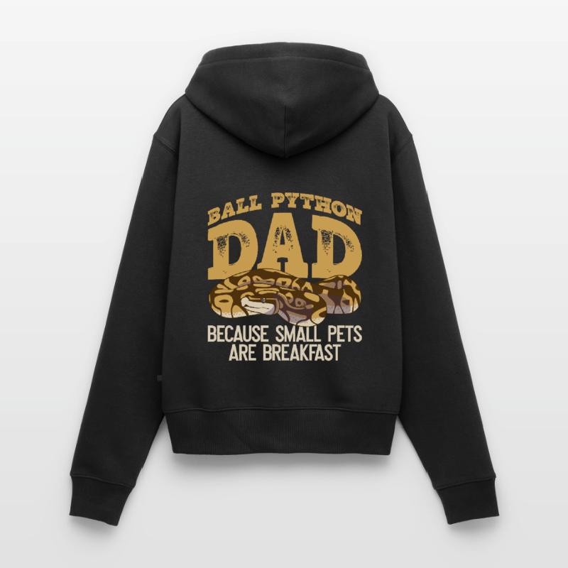 Boule de banane Python Papa Königspython Besitzer Sweat à capuche zippé Premium bio Femme