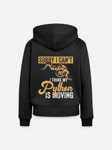 Königspython Banane Königspython - Frauen Premium Bio Zip Hoodie - Schwarz