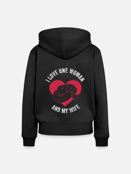 Banane Königspython Python - Frauen Premium Bio Zip Hoodie - Schwarz