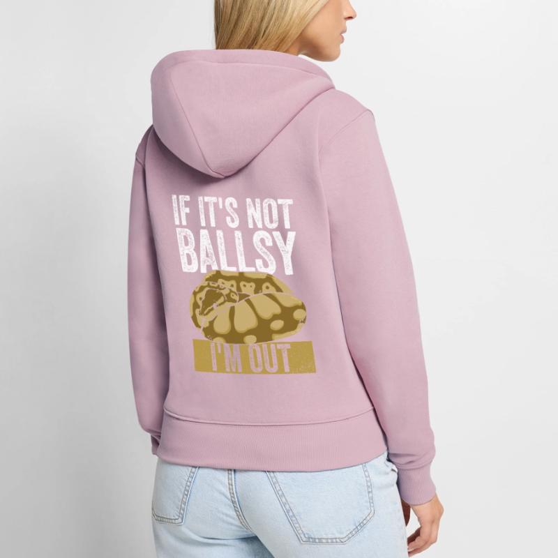 Königspython Liebhaber Banana Ball Python Sweat à capuche zippé Premium bio Femme