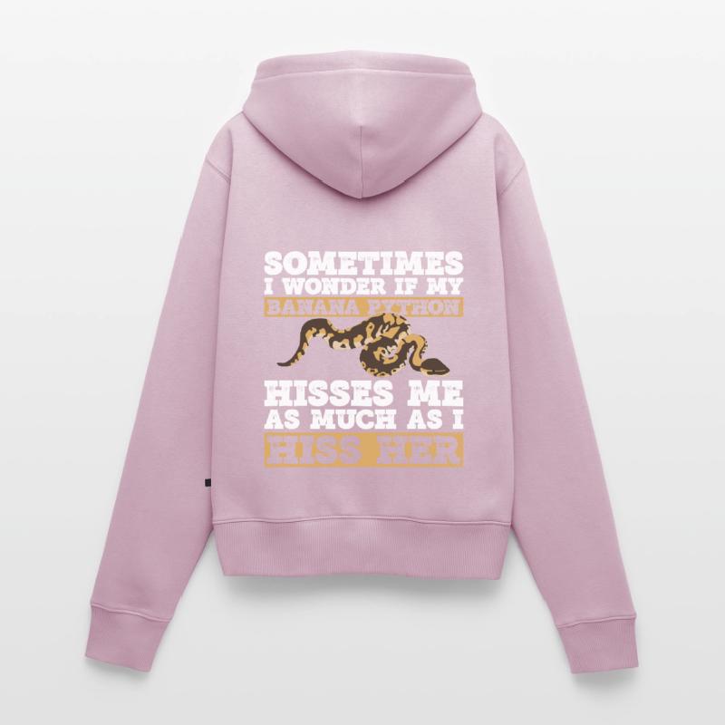 Banana Ball Python Königsphython Sweat à capuche zippé Premium bio Femme