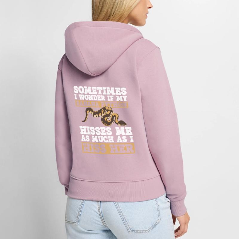 Bananenkugel Python Königsphython Frauen Premium Bio Zip Hoodie