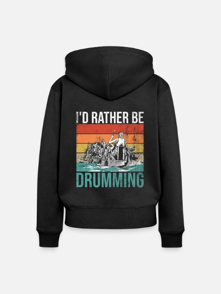 Drachenbootrennen Drachenboot Paddler - Frauen Premium Bio Zip Hoodie - Schwarz