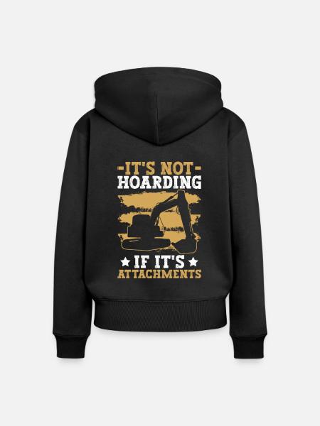 Schwermaschinenbediener Bagger Sandbagger - Frauen Premium Bio Zip Hoodie - Schwarz