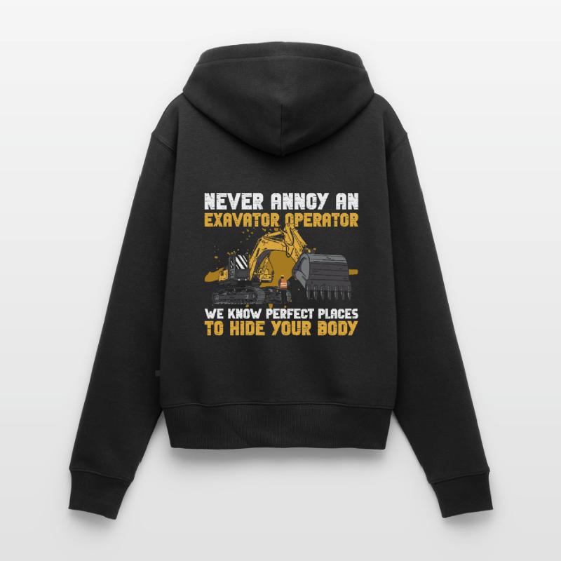Bagger Baggerführer Baggerfahrer Sweat à capuche zippé Premium bio Femme