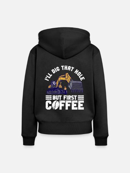 Bagger Baggern Baggerfahrer - Frauen Premium Bio Zip Hoodie - Schwarz