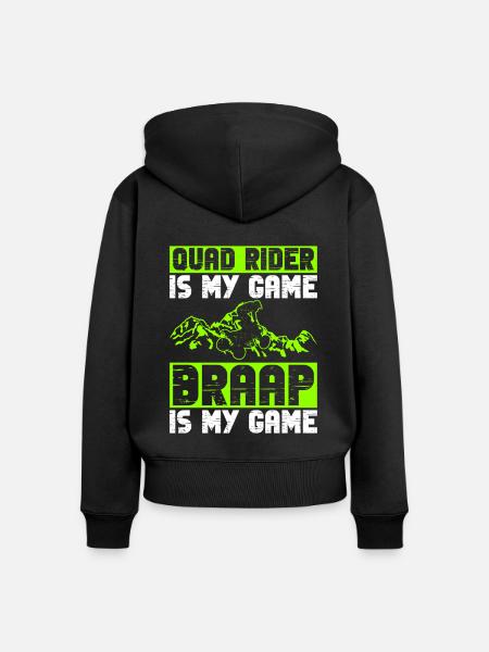 Quadfahrer Quad - Frauen Premium Bio Zip Hoodie - Schwarz