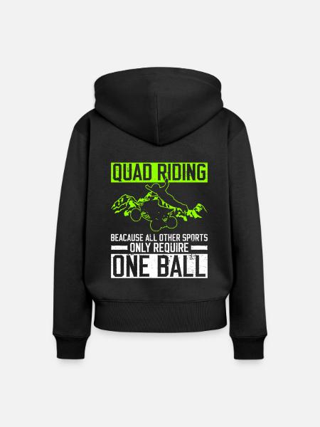 Quadfahren Quad Quadfahrer - Frauen Premium Bio Zip Hoodie - Schwarz