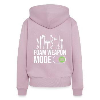 Rollenspiele Und Larper Swordfignting Rollenspiele - Sweat à capuche zippé Premium bio Femme - rose poudré - Dos - Julia (174cm)