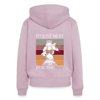 Rollenspiele Und Npc Larper Larp - Sweat à capuche zippé Premium bio Femme - rose poudré - Dos - Julia (174cm)