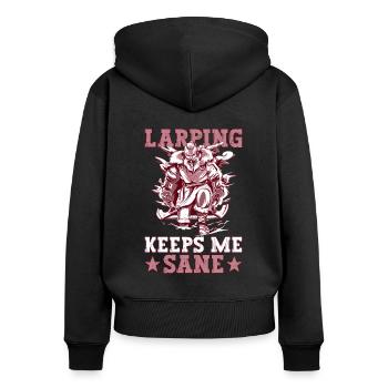 Larping Und Fantasy Rollenspiel Larper Larp - Sweat à capuche zippé Premium bio Femme - noir - Dos - Julia (174cm)