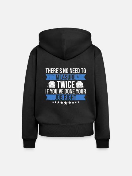 Teppich-installateur-design Für - Frauen Premium Bio Zip Hoodie - Schwarz