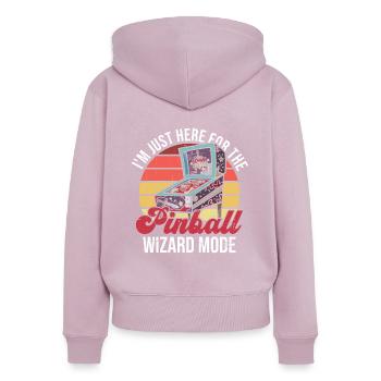 Retro-flipper-spieldesign Für Flipperspieler - Women's Premium Organic Zip Hoodie - dusky pink - Back - Julia (174cm)