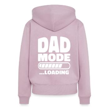 DAD mode Loading Vater Mode Loading - Frauen Premium Bio Zip Hoodie - Altrosa - Hinten - Julia (174cm)