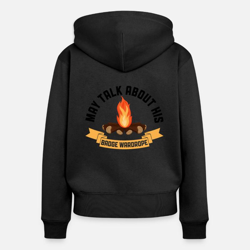 Cub Scouting Design Für Einen Pfadfinderführer - Sweat à capuche zippé Premium bio Femme - noir