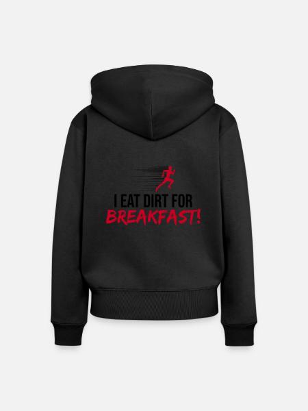 Xc-laufdesign Für Einen Cc-läufer - Frauen Premium Bio Zip Hoodie - Schwarz