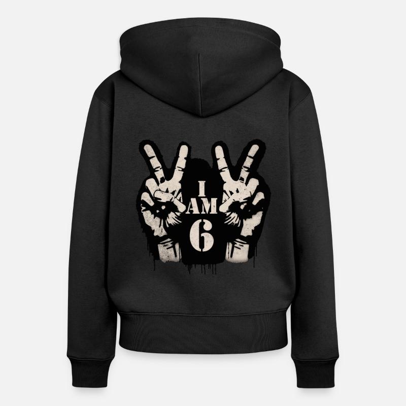 Un design unique pour la célébration du 10e anniversaire - Sweat à capuche zippé Premium bio Femme - noir