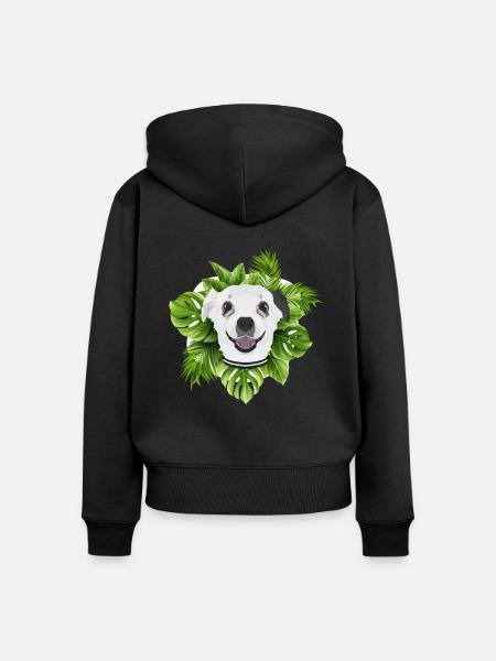 Tropical Chihuahua - Frauen Premium Bio Zip Hoodie - Schwarz