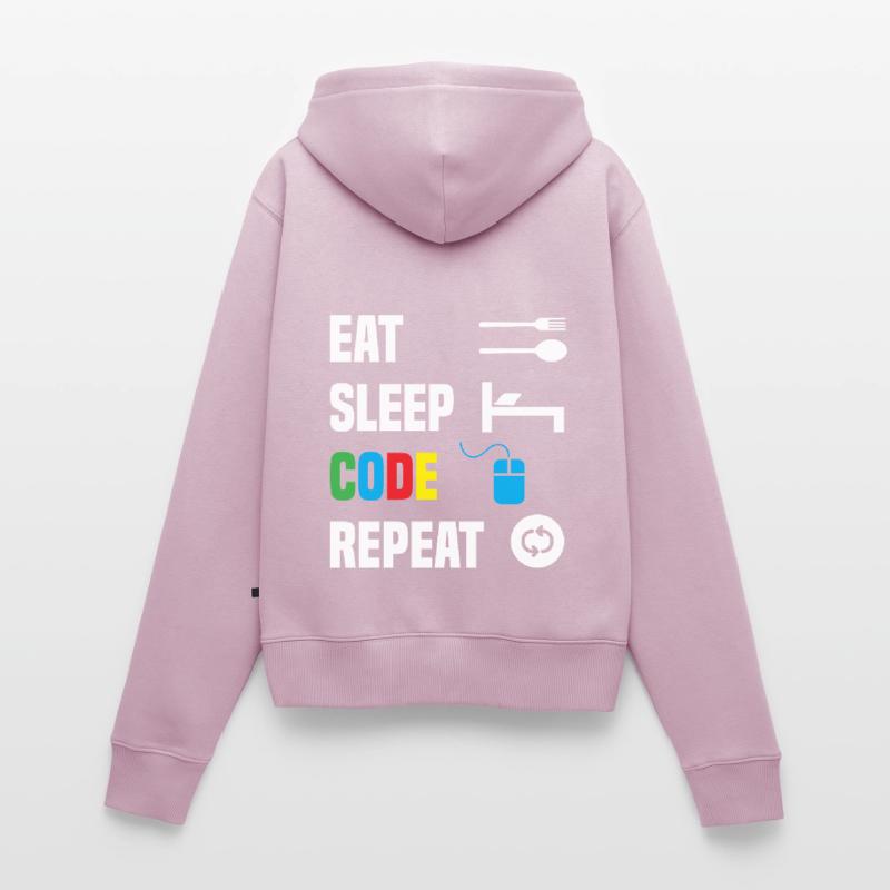 Code Encoding Coder Encoding Computer Scientist Women's Premium Organic Zip Hoodie