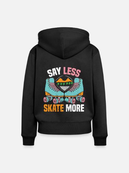 Rollerskate Rollerskating Skating Rollerblades - Frauen Premium Bio Zip Hoodie - Schwarz