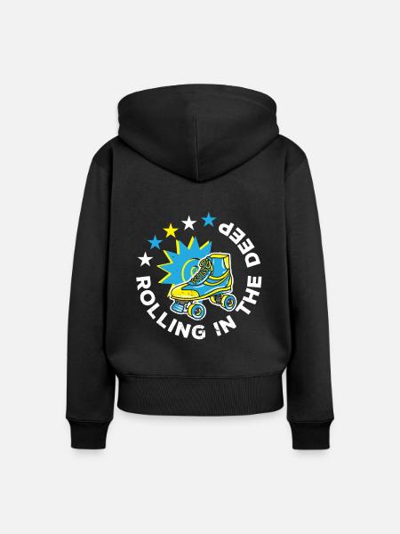 Rollerblades Rollschuhe Inlineskater - Frauen Premium Bio Zip Hoodie - Schwarz