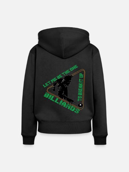 Billard Billardkugel Billarddreieck Kö - Frauen Premium Bio Zip Hoodie - Schwarz