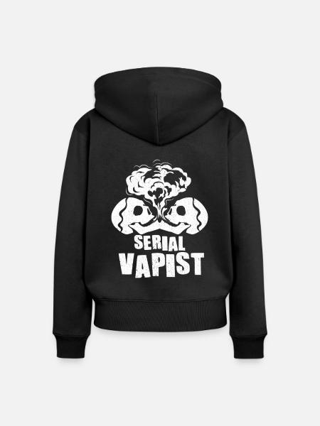 Elektro Zigarette E-Zigarette E-Shisha Vape - Frauen Premium Bio Zip Hoodie - Schwarz