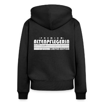 Altenpflegerin Limited Edition Altenpfleger - Frauen Premium Bio Zip Hoodie - Schwarz - Hinten - Julia (174cm)