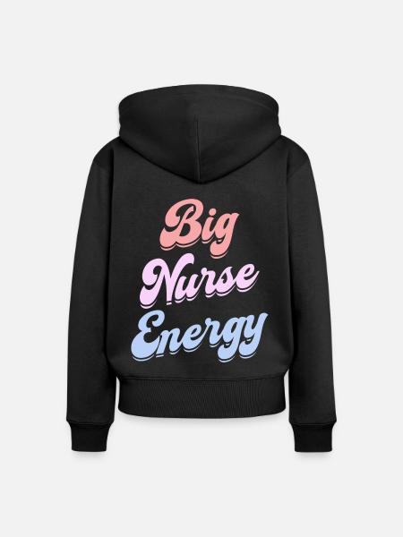 Energische Krankenschwester Krankenschwester - Frauen Premium Bio Zip Hoodie - Schwarz