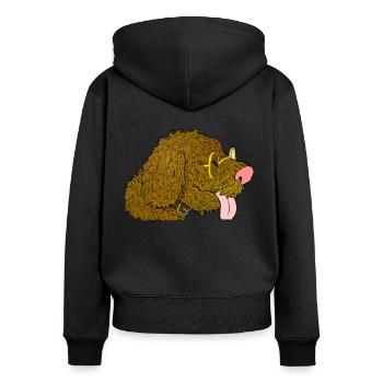 Lagotto Romagnolo dog wuschel - Women's Premium Organic Zip Hoodie - black - Back - Julia (174cm)