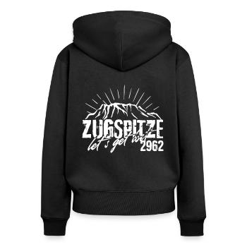 Zugspitze Garmisch Bavaria Vintage Mountaineers - Women's Premium Organic Zip Hoodie - black - Back - Julia (174cm)