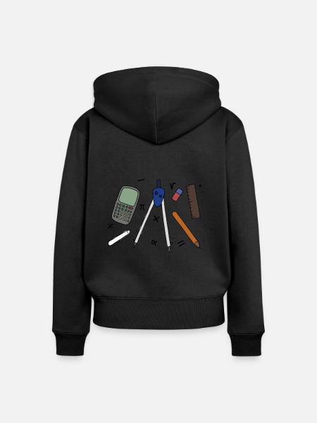 Mathelehrer - Frauen Premium Bio Zip Hoodie - Schwarz