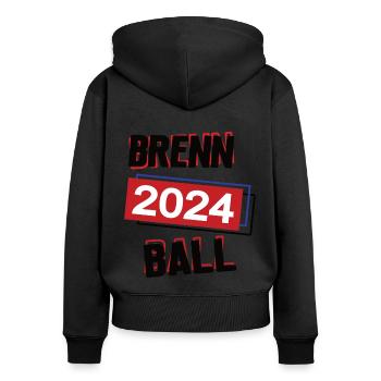 Brennball Spielerin Team Turnier Mannschaft 2024 - Frauen Premium Bio Zip Hoodie - Schwarz - Hinten - Julia (174cm)