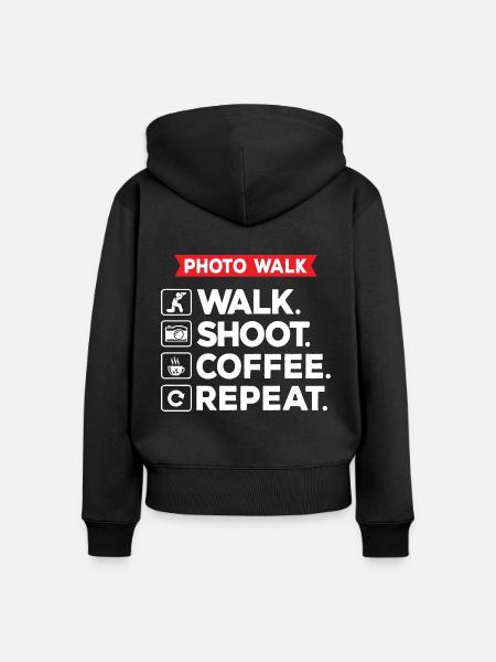 Photowalk - Frauen Premium Bio Zip Hoodie - Schwarz