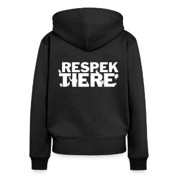 RESPEK ANIMALS - Women's Premium Organic Zip Hoodie - black - Back - Julia (174cm)