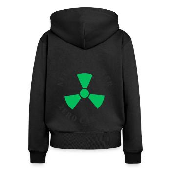 Nuclear Power, Zero Carbon - Women's Premium Organic Zip Hoodie - black - Back - Julia (174cm)