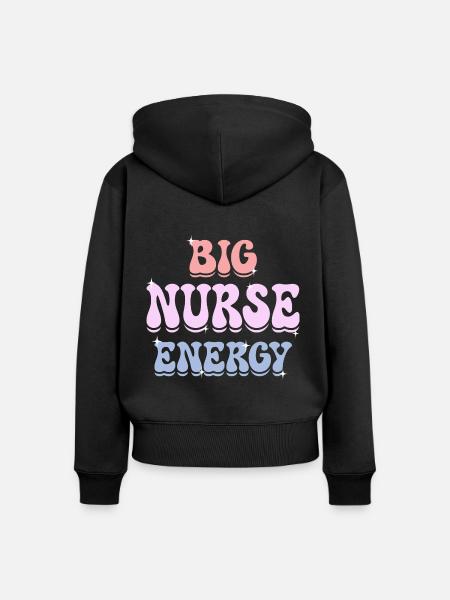 Energische Krankenschwester Krankenschwester - Frauen Premium Bio Zip Hoodie - Schwarz
