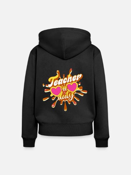 Lehrer in den Sommerferien - Frauen Premium Bio Zip Hoodie - Schwarz