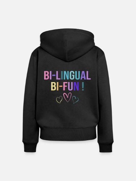 Ausbildung Bilingualer Humorlehrer - Frauen Premium Bio Zip Hoodie - Schwarz