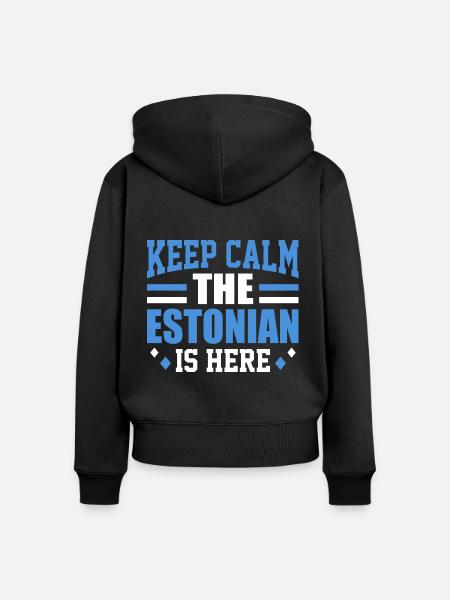Estland - Frauen Premium Bio Zip Hoodie - Schwarz