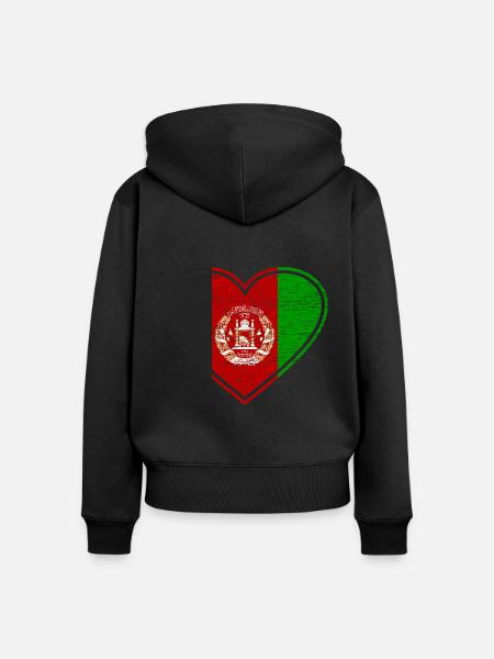 Afghanistan Asien Geschenkidee - Frauen Premium Bio Zip Hoodie - Schwarz