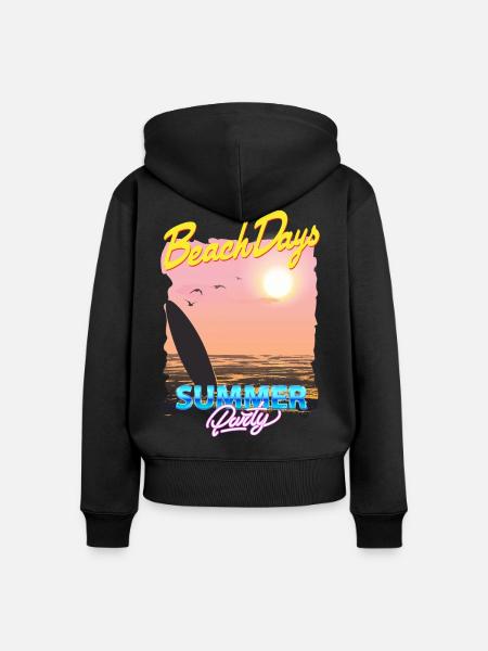 Sommerfest - Frauen Premium Bio Zip Hoodie - Schwarz