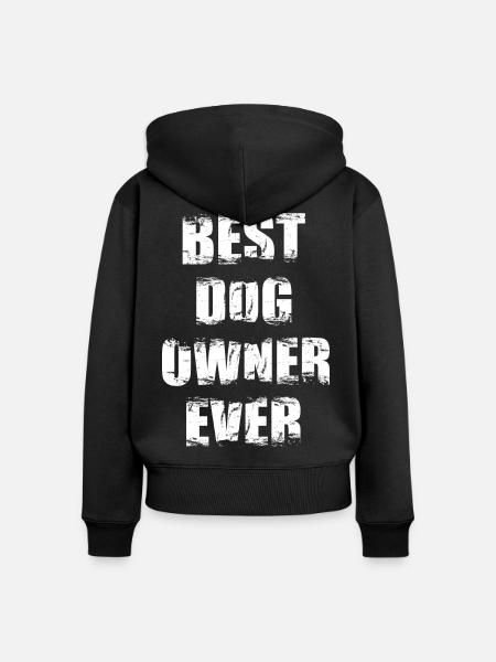 Bester Hundehalter - Frauen Premium Bio Zip Hoodie - Schwarz