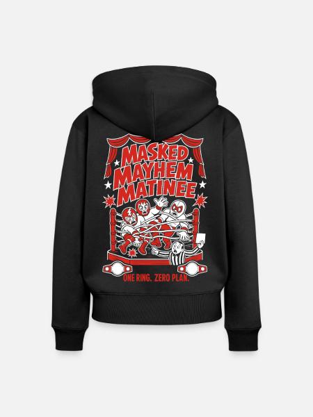 Masked Mayhem Wrestling Chaos - Frauen Premium Bio Zip Hoodie - Schwarz