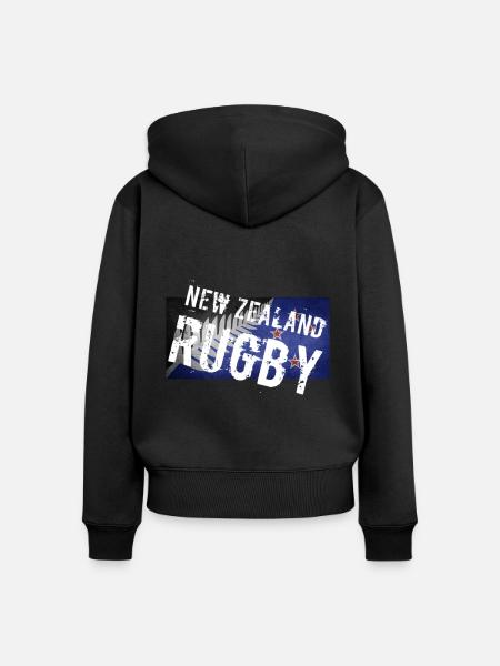 NEUSEELAND Rugby - Frauen Premium Bio Zip Hoodie -