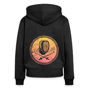 Fechter Fencer Fechtsport Fechten Fencing - Women's Premium Organic Zip Hoodie - black - Back - Julia (174cm)