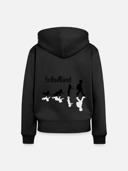 Schulkind Evolution Erstklässler Schule - Frauen Premium Bio Zip Hoodie -